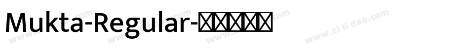 Mukta-Regular字体转换