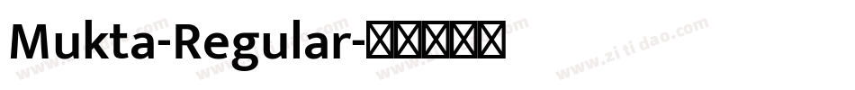 Mukta-Regular字体转换