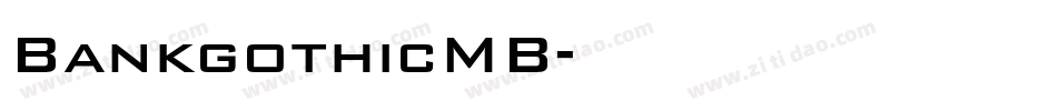 BankgothicMB字体转换