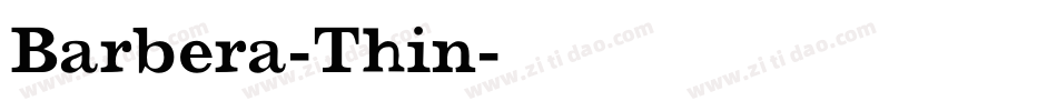 Barbera-Thin字体转换