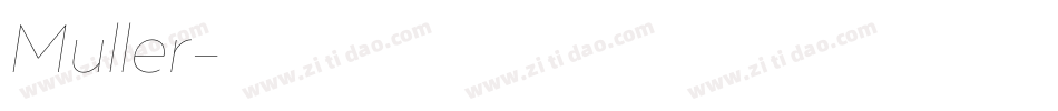 Muller字体转换