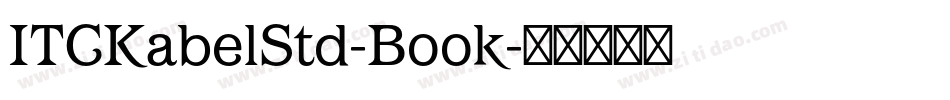 ITCKabelStd-Book字体转换