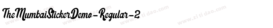 TheMumbaiStickerDemo-Regular-2字体转换