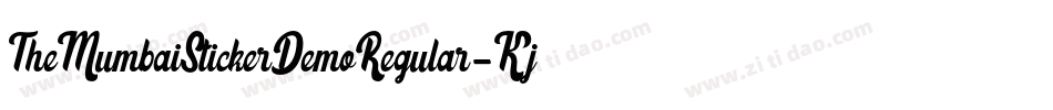 TheMumbaiStickerDemoRegular-Kj6o字体转换