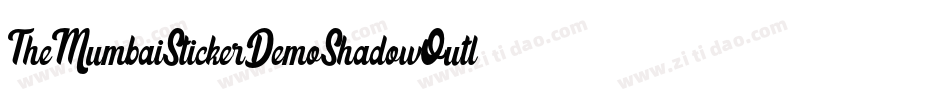 TheMumbaiStickerDemoShadowOutline-2w28字体转换