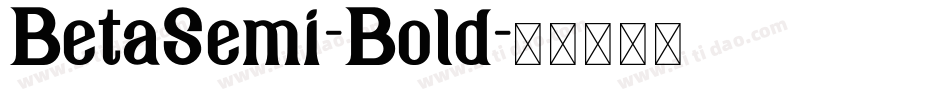 BetaSemi-Bold字体转换
