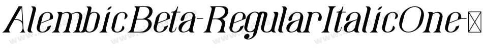 AlembicBeta-RegularItalicOne字体转换