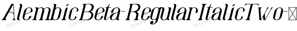 AlembicBeta-RegularItalicTwo字体转换