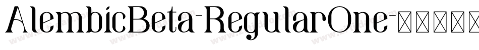 AlembicBeta-RegularOne字体转换