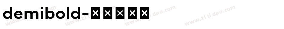 demibold字体转换