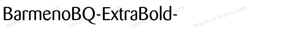 BarmenoBQ-ExtraBold字体转换