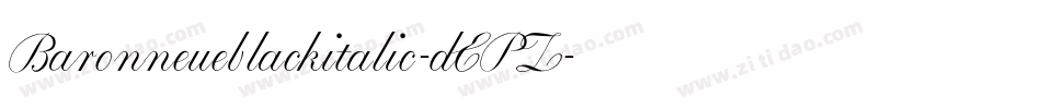 Baronneueblackitalic-dEPZ字体转换