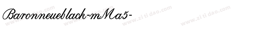 Baronneueblack-mMa5字体转换