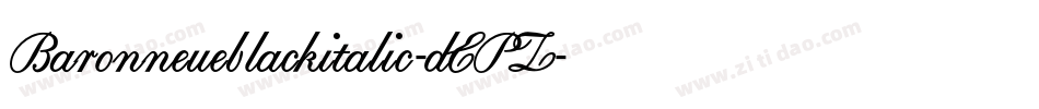 Baronneueblackitalic-dEPZ字体转换