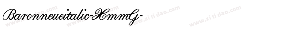 Baronneueitalic-XmmG字体转换