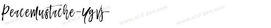 PeaceMustache-YgVj字体转换