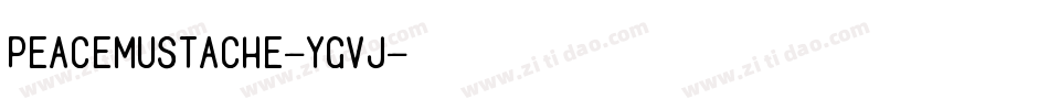 PeaceMustache-YgVj字体转换