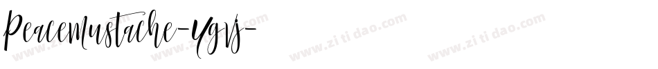 PeaceMustache-YgVj字体转换