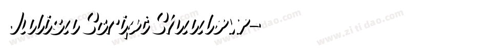 JulisaScriptShadow字体转换