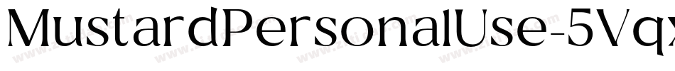 MustardPersonalUse-5Vqx字体转换