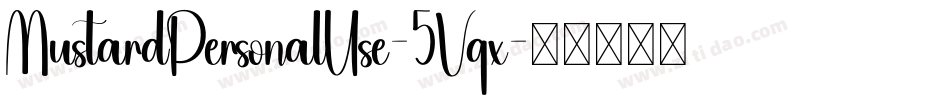 MustardPersonalUse-5Vqx字体转换