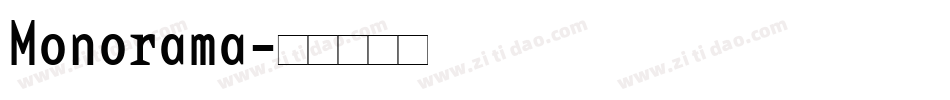 Monorama字体转换
