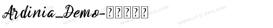 Ardinia_Demo字体转换