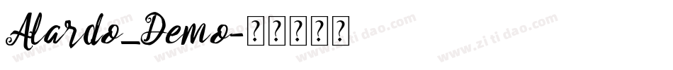 Alardo_Demo字体转换
