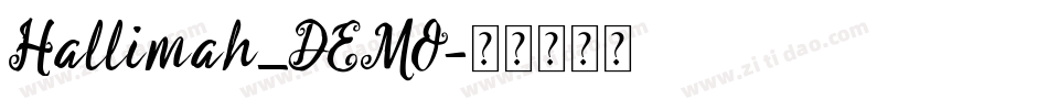 Hallimah_DEMO字体转换