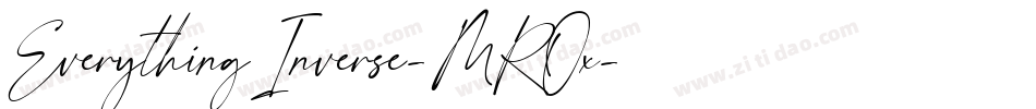 EverythingInverse-MROx字体转换