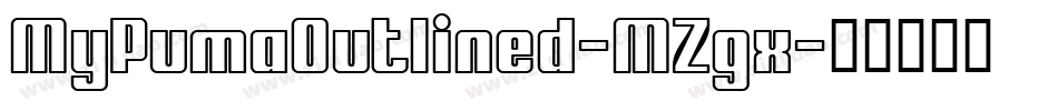 MyPumaOutlined-MZgx字体转换