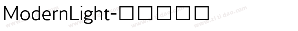ModernLight字体转换