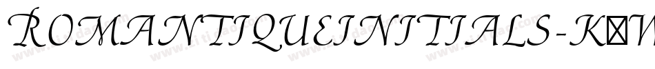 Romantiqueinitials-K7wX字体转换