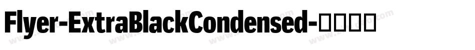 Flyer-ExtraBlackCondensed字体转换