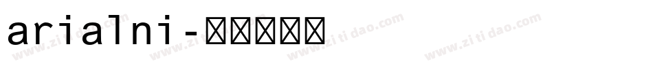arialni字体转换