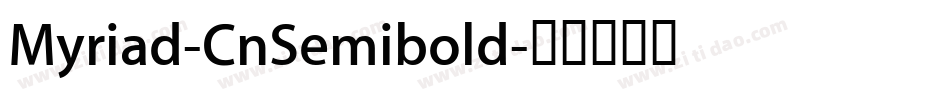 Myriad-CnSemibold字体转换
