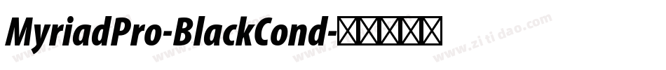 MyriadPro-BlackCond字体转换
