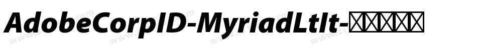 AdobeCorpID-MyriadLtIt字体转换