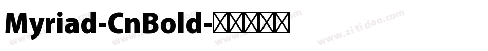 Myriad-CnBold字体转换