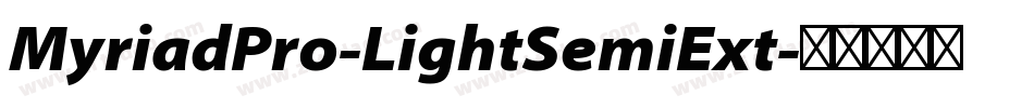 MyriadPro-LightSemiExt字体转换