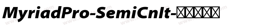 MyriadPro-SemiCnIt字体转换