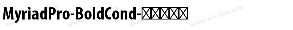 MyriadPro-BoldCond字体转换