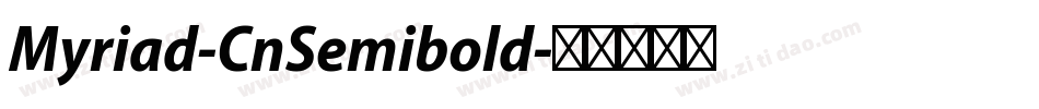Myriad-CnSemibold字体转换
