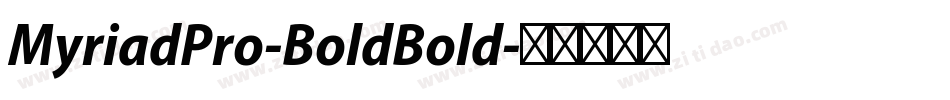 MyriadPro-BoldBold字体转换