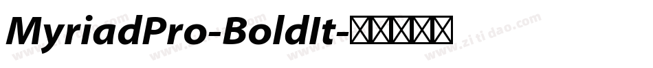 MyriadPro-BoldIt字体转换