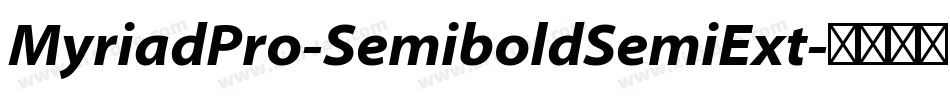 MyriadPro-SemiboldSemiExt字体转换