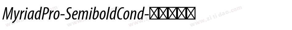 MyriadPro-SemiboldCond字体转换