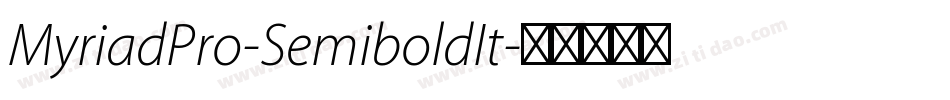 MyriadPro-SemiboldIt字体转换