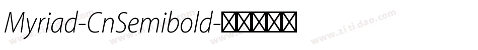 Myriad-CnSemibold字体转换