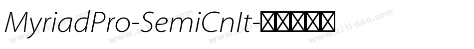 MyriadPro-SemiCnIt字体转换